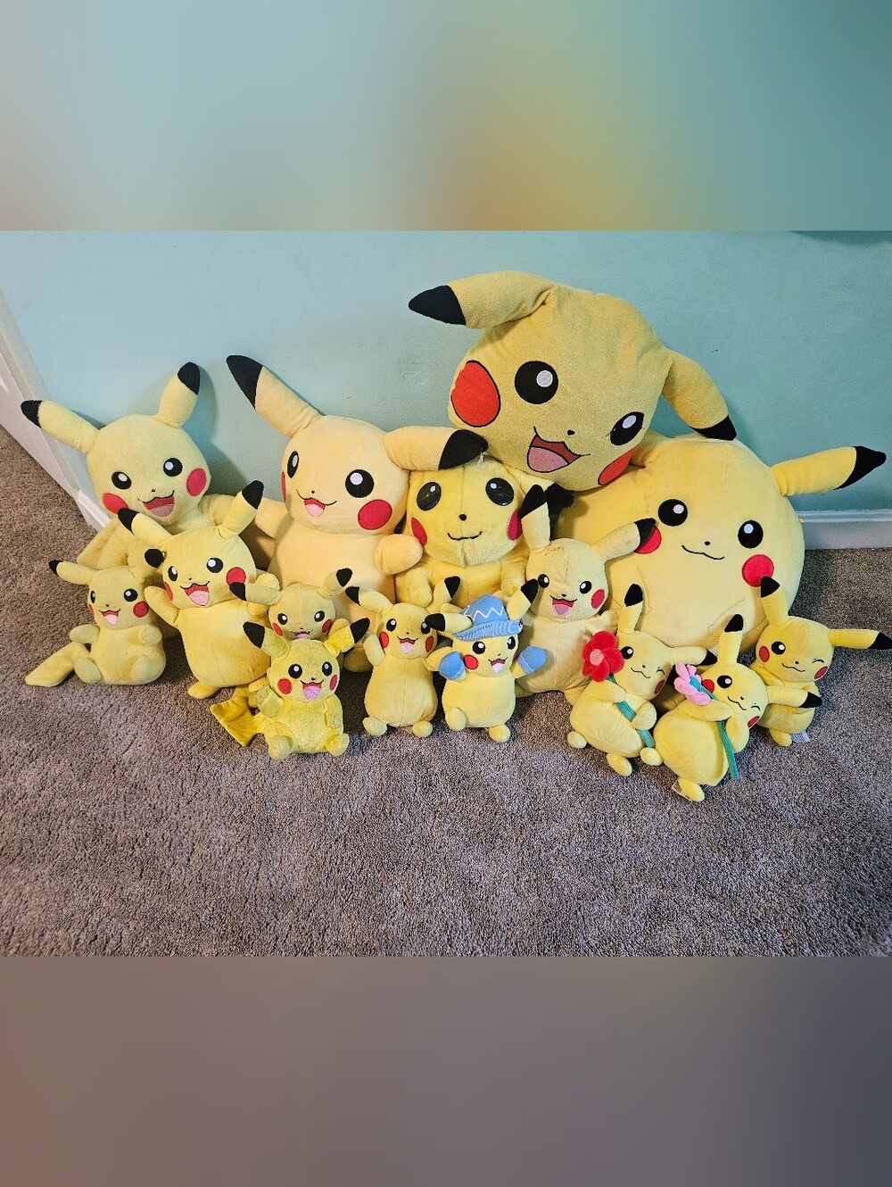 Pikachu Plush Toy - Yellow Kids Stuffed Animal